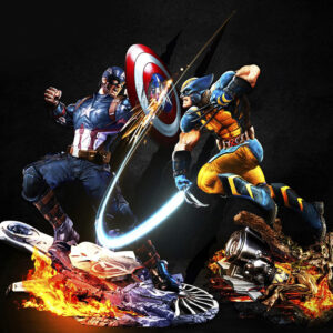 Captain America vs Wolf STL