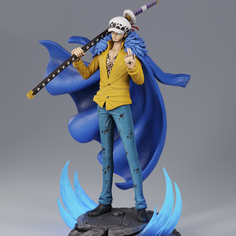 Modelo 3D STL de Trafalgar Law – Figura de One Piece para impresión 3D en resina