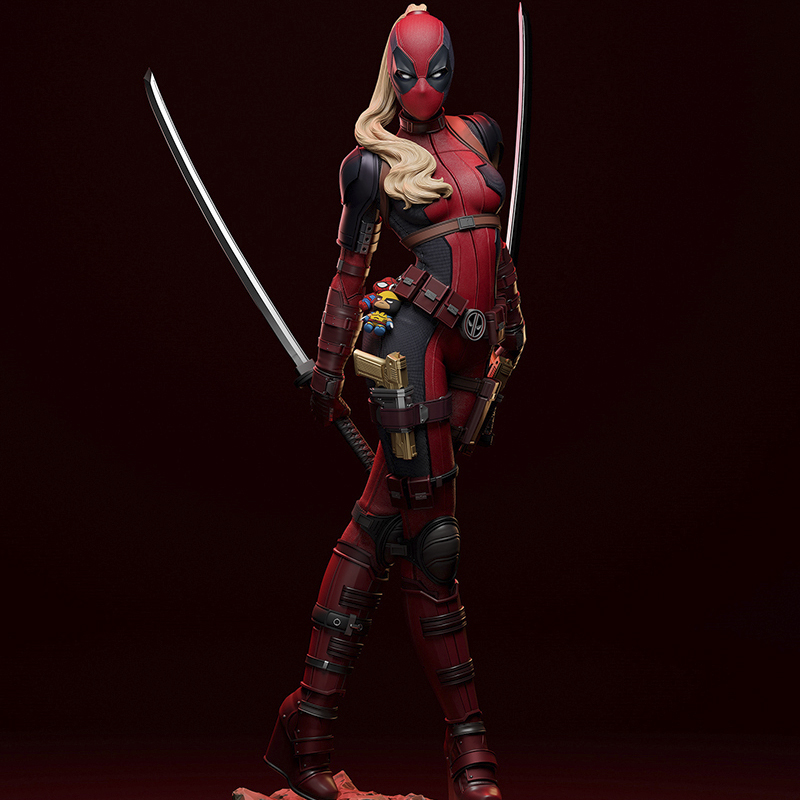 Lady Deadpool STL 3D Print