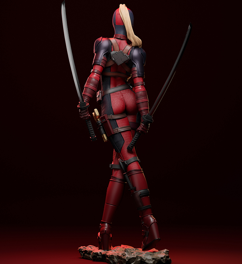 Lady Deadpool STL 3D Print - Imagen 2