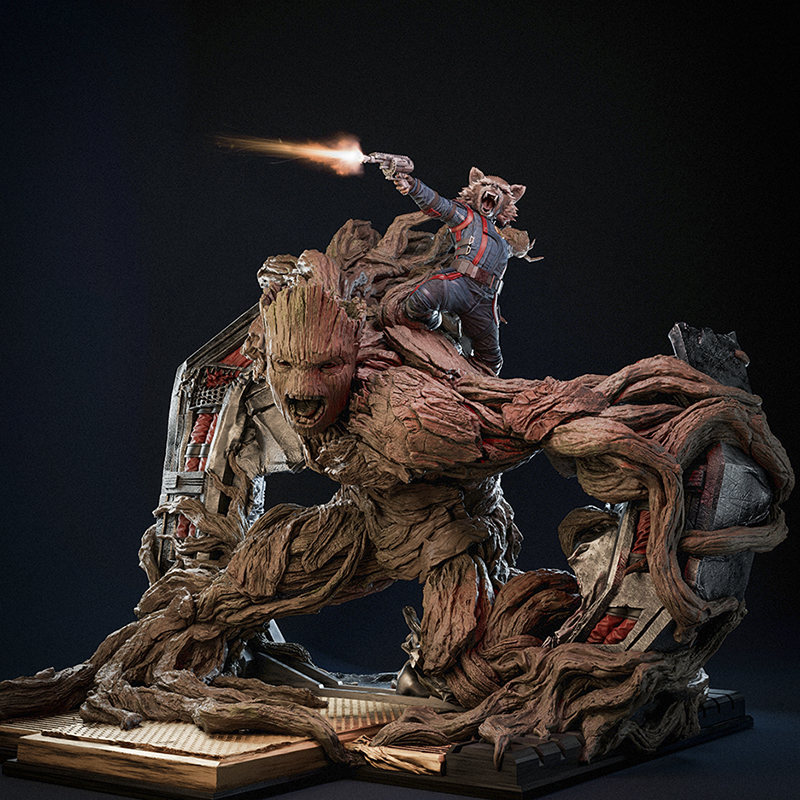 Groot and Rocket STL Print 3D