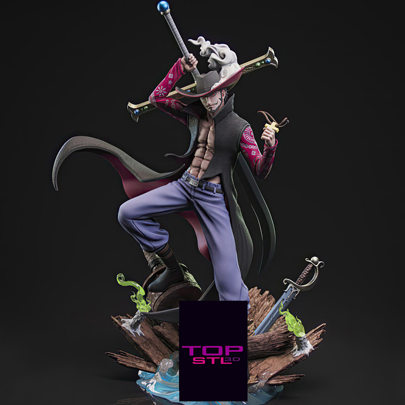 Mihawk Figura de One Piece para impresión 3D